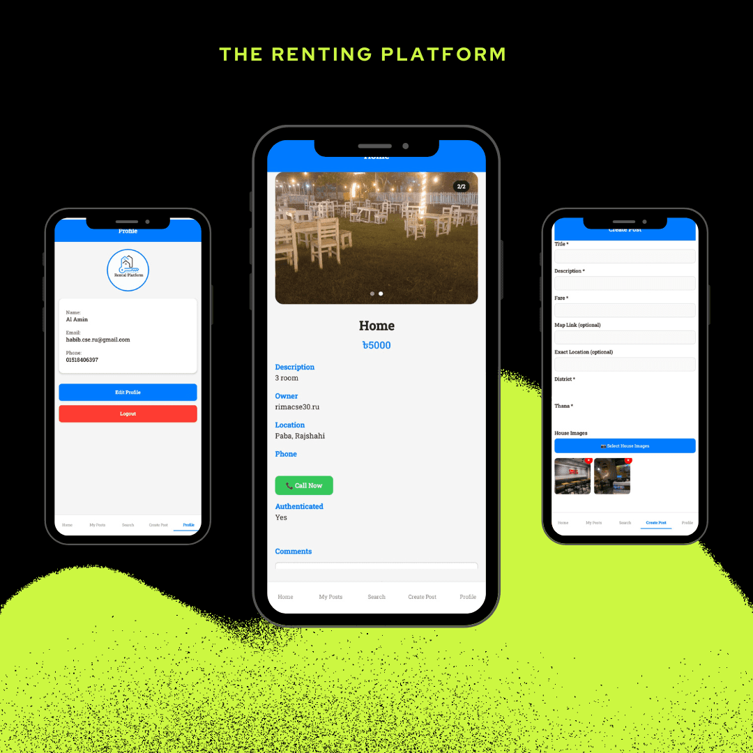 E-Renting Mobile App — Property rental on mobile